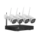 UL-TECH Wireless CCTV System: 8CH NVR, 3MP, 4 Cameras, IP65, Night Vision, Two-Way Audio, Smartphone Viewing, Easy Setup