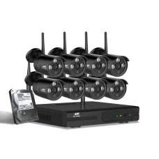 UL-TECH Wireless 8CH CCTV Security System with 3MP Bullet Cameras, 2TB HDD, Night Vision, and Remote Access