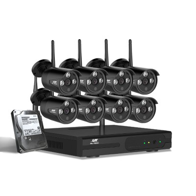 UL-TECH 8CH Wireless CCTV System: 8 3MP Bullet Cameras, 1TB HDD, Night Vision, Motion Detection, Remote Access UL-TECH 8CH Wireless CCTV System: 8 3MP Bullet Cameras, 1TB HDD, Night Vision, Motion Detection, Remote Access