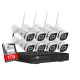 UL-tech Wireless CCTV Security System 8CH NVR, 3MP HD, 8 Cameras, Full-Colour Night Vision, 1TB Storage, IP65 Waterproof