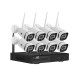 UL-TECH Wireless CCTV Security System: 8CH NVR, 8 Cameras, 3MP Full HD, Night Vision, Two-Way Audio, IP65 Waterproof