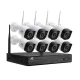 UL-TECH 3MP Wireless CCTV System: 8CH NVR, 8 Cameras, 3.6mm Lens, IP66, Night Vision, Motion Alerts, Smartphone Access
