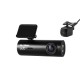 UL-tech 4K Hidden Dual Lens Dash Camera with 170° Wide Angle, Night Vision, WiFi, G-Sensor, 128GB Support, PVC Black