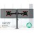 Artiss Dual Monitor Arm Desk Mount - Heavy-Duty Steel, Fully Adjustable, 360° Swivel, Fits Up to 32" Screens, Black