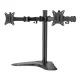Artiss Dual Monitor Arm Stand, Heavy-Duty Steel, Fits Up to 32", Black, Adjustable Height, 360° Swivel, No Drilling