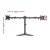 Artiss Dual Monitor Arm Stand, Heavy-Duty Steel, Fits Up to 32", Black, Adjustable Height, 360° Swivel, No Drilling
