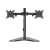 Artiss Dual Monitor Arm Stand, Heavy-Duty Steel, Fits Up to 32", Black, Adjustable Height, 360° Swivel, No Drilling