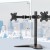 Artiss Dual Monitor Arm Stand, Heavy-Duty Steel, Fits Up to 32", Black, Adjustable Height, 360° Swivel, No Drilling
