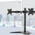 Artiss Dual Monitor Arm Stand, Heavy-Duty Steel, Fits Up to 32", Black, Adjustable Height, 360° Swivel, No Drilling