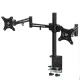 Artiss Dual Monitor Arm Desk Mount: Heavy Duty Steel, 360° Swivel, VESA Compatible, For 10”-30” Screens, Black