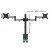 Artiss Dual Monitor Arm Desk Mount: Heavy Duty Steel, 360° Swivel, VESA Compatible, For 10”-30” Screens, Black