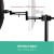 Artiss Dual Monitor Arm Desk Mount: Heavy Duty Steel, 360° Swivel, VESA Compatible, For 10”-30” Screens, Black