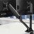 Artiss Dual Monitor Arm Stand with Gas Spring, 360° Swivel, Tilt & Cable Management for 10"-27" Screens, Aluminium