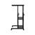 Artiss Height Adjustable Mobile Laptop Desk, 60CM, Steel Frame, Walnut/Black, Ergonomic Workstation with Shelves