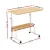 Artiss Portable Sit-Stand Laptop Desk, 80CM Adjustable Workstation, Oak MDF, Steel Frame, Mobile with Storage Shelf