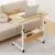 Artiss Portable Sit-Stand Laptop Desk, 80CM Adjustable Workstation, Oak MDF, Steel Frame, Mobile with Storage Shelf