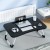Artiss Foldable Laptop Desk Table, 60x40cm MDF, Adjustable Portable Lap Tray with Cup Holder & Tablet Slot, Black