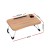 Artiss Foldable Laptop Desk Table 60x40cm Oak MDF, Portable Adjustable Lap Tray with Cup Holder and Device Slot
