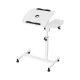 Artiss 360° Rotating Laptop Desk with USB Cooler, Adjustable Height & Tilt, Steel Frame, 60cm, White, Mobile Stand