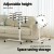 Artiss 360° Rotating Laptop Desk with USB Cooler, Adjustable Height & Tilt, Steel Frame, 60cm, White, Mobile Stand