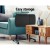 Artiss 60CM Black Laptop Desk: Adjustable, 360° Rotating, Mobile Stand with Cooling Fan, Locking Wheels & MDF Tabletop