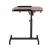 Artiss Walnut Laptop Desk with 360° Rotation, Adjustable Height & Lockable Wheels - 60cm MDF Mobile Table Stand