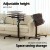 Artiss Walnut Laptop Desk with 360° Rotation, Adjustable Height & Lockable Wheels - 60cm MDF Mobile Table Stand