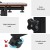 Artiss Walnut Laptop Desk with 360° Rotation, Adjustable Height & Lockable Wheels - 60cm MDF Mobile Table Stand