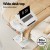 Artiss 60CM White Laptop Desk Table with Fan Cooling | 360° Rotating Stand, Adjustable Height & Tilt | Mobile Workspace
