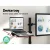 Artiss Dual Monitor Arm Desk Mount with Laptop Tray, Steel, Fits Up to 32" Screens, Black, Adjustable for Comfort