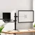 Artiss Dual Monitor Arm Desk Mount with Laptop Tray, Steel, Fits Up to 32" Screens, Black, Adjustable for Comfort