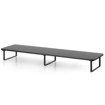 Artiss 100cm Black Dual Monitor Stand & Desk Organiser, 30kg Capacity, Ergonomic Riser with Non-Slip Feet, Easy Assembly