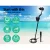 Weisshorn Metal Detector LCD 220MM Deep Waterproof Pinpointer Set, 250MM Coil, 360° Side-Scan, Adjustable Shaft