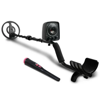 Weisshorn Metal Detector 160MM Deep Sensitive Waterproof Pinpointer Set with LED, Headphones, Adjustable Shaft, 2 Modes