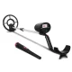 Weisshorn Metal Detector Set 180MM Deep Sensitive Waterproof Pinpointer Treasure Hunter Kit Black Adjustable Shaft