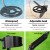 Weisshorn Metal Detector Set 180MM Deep Sensitive Waterproof Pinpointer Treasure Hunter Kit Black Adjustable Shaft