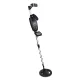 Weisshorn Metal Detector 180MM Deep Sensitive Waterproof Gold Digger LCD Screen with Headphones, Adjustable Shaft, Black