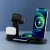Devanti 4-in-1 15W Wireless Charger Station for iPhone, iWatch, AirPods - Safe, Rotatable, Black, ABS+PC, 23x