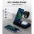 Devanti 4-in-1 Wireless Charger Station, Fast Charging, Foldable, Black, Qi-Certified for Phone, iWatch, Airpods