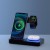 Devanti 4-in-1 Wireless Charger Station, Fast Charging, Foldable, Black, Qi-Certified for Phone, iWatch, Airpods