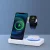 Devanti 4-in-1 Wireless Charger Dock White, Fast 15W Charging Station for Phone, iWatch, Airpods, USB, Foldable Design