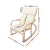 Artiss Rocking Armchair, Birch Plywood, Beige, 67x81x86cm, Comfortable Bentwood Design, 100% Cotton Fabric