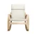 Artiss Rocking Armchair, Birch Plywood, Beige, 67x81x86cm, Comfortable Bentwood Design, 100% Cotton Fabric