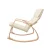 Artiss Rocking Armchair, Birch Plywood, Beige, 67x81x86cm, Comfortable Bentwood Design, 100% Cotton Fabric