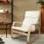 Artiss Rocking Armchair, Birch Plywood, Beige, 67x81x86cm, Comfortable Bentwood Design, 100% Cotton Fabric