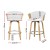Artiss Ricardo Bar Stools, Bentwood & PU Leather, 66cm Seat Height, White, Set of 4 - Swivel & Contemporary Design
