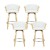 Artiss Ricardo Bar Stools, Bentwood & PU Leather, 66cm Seat Height, White, Set of 4 - Swivel & Contemporary Design
