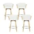 Artiss Ricardo Bar Stools, Bentwood & PU Leather, 66cm Seat Height, White, Set of 4 - Swivel & Contemporary Design