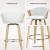 Artiss Ricardo Bar Stools, Bentwood & PU Leather, 66cm Seat Height, White, Set of 4 - Swivel & Contemporary Design