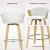 Artiss Ricardo Bar Stools, Bentwood & PU Leather, 66cm Seat Height, White, Set of 4 - Swivel & Contemporary Design